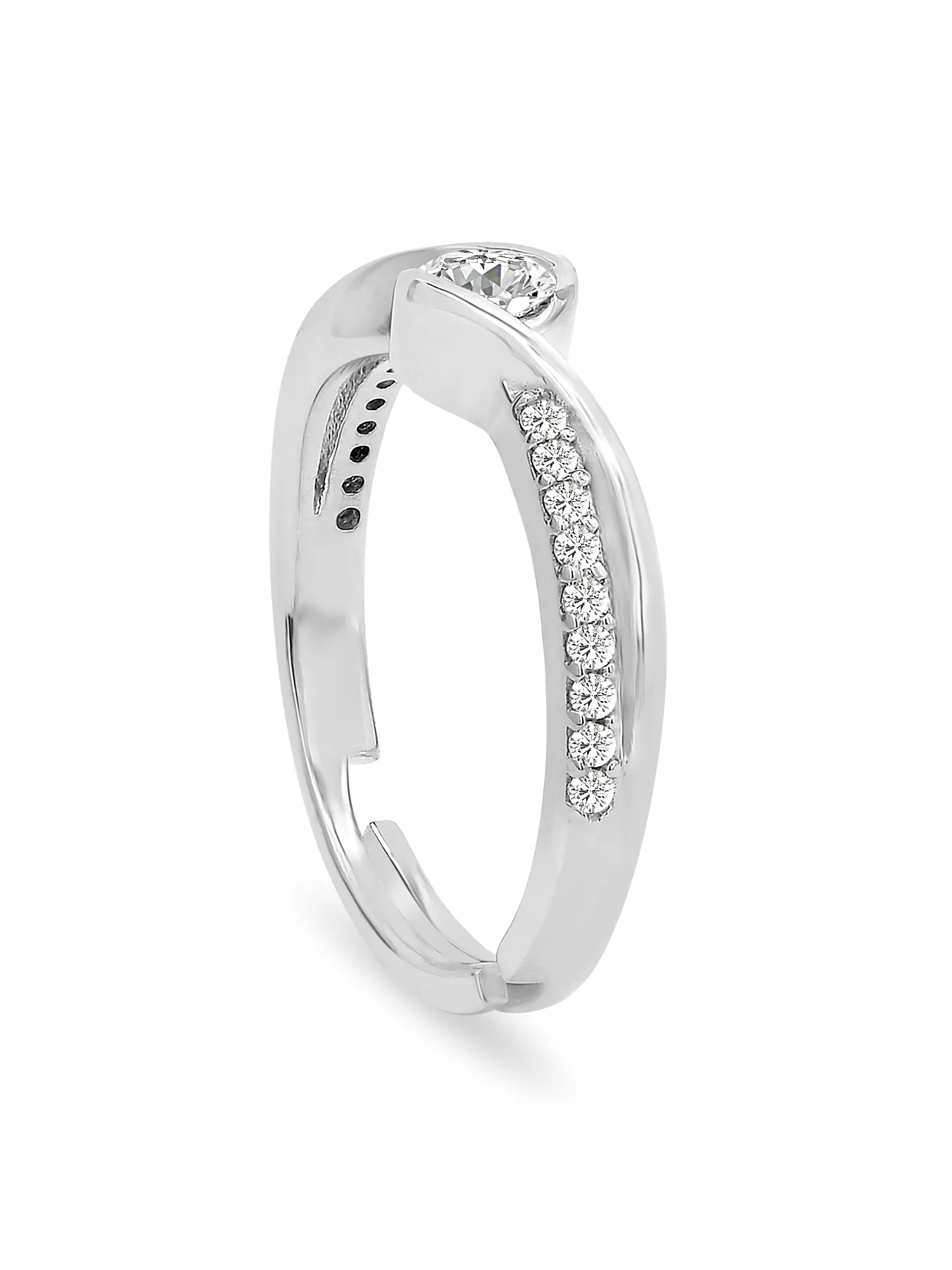 0.69 Carat American Diamond And Pure 925 Sterling Silver Ring For Women