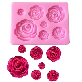 1 Piece Of Rose Flower Silicone Mold Decoration Tool, Chocolate Mold, Cake Mold, Plastic Mold, Sugar