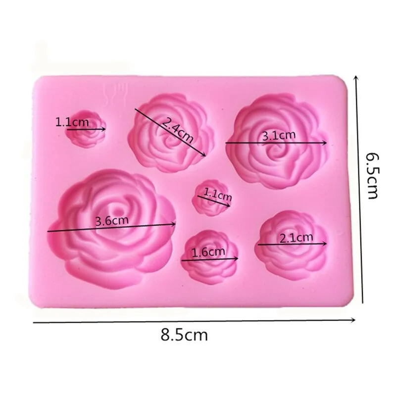 1 Piece Of Rose Flower Silicone Mold Decoration Tool, Chocolate Mold, Cake Mold, Plastic Mold, Sugar