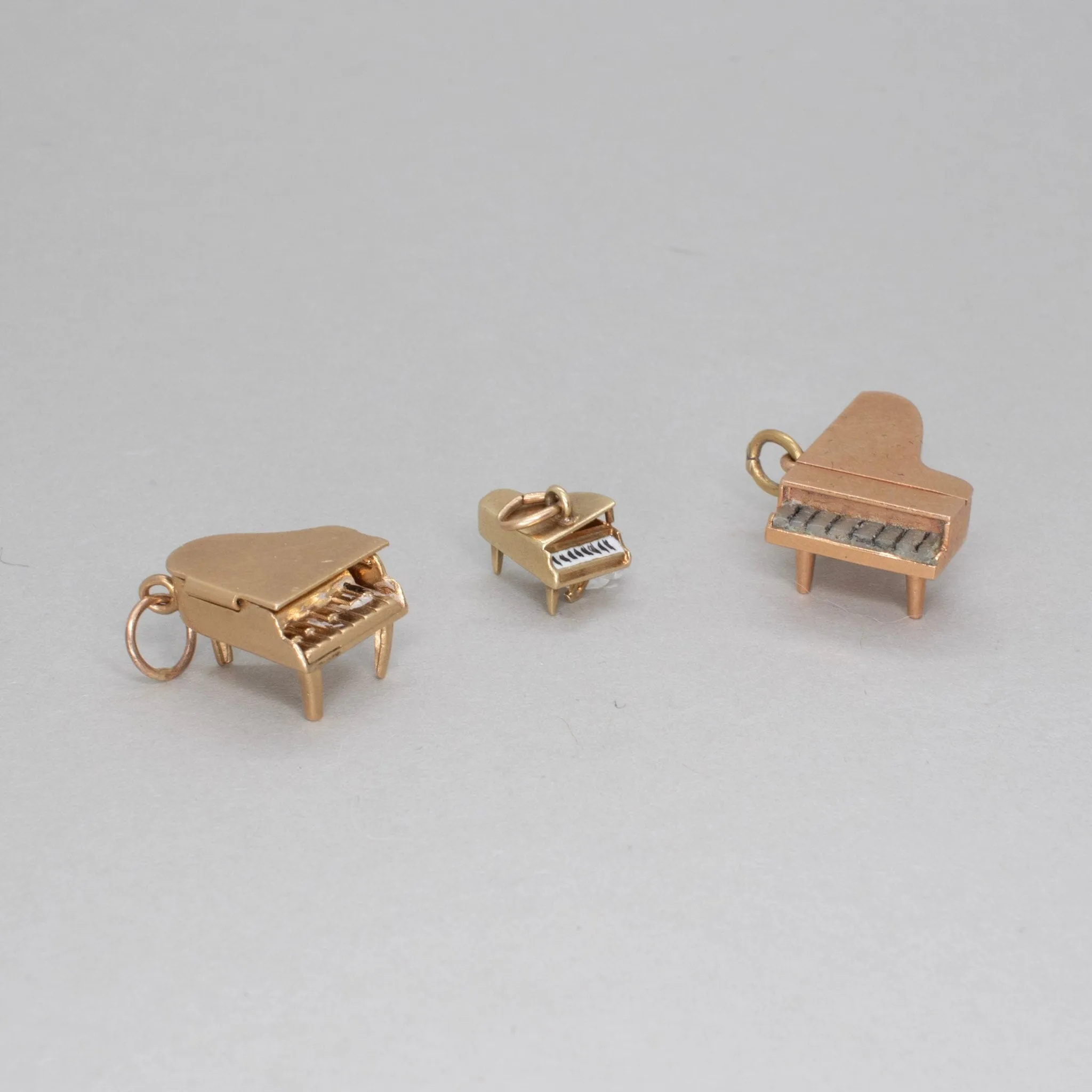 14K Vintage Piano Charms