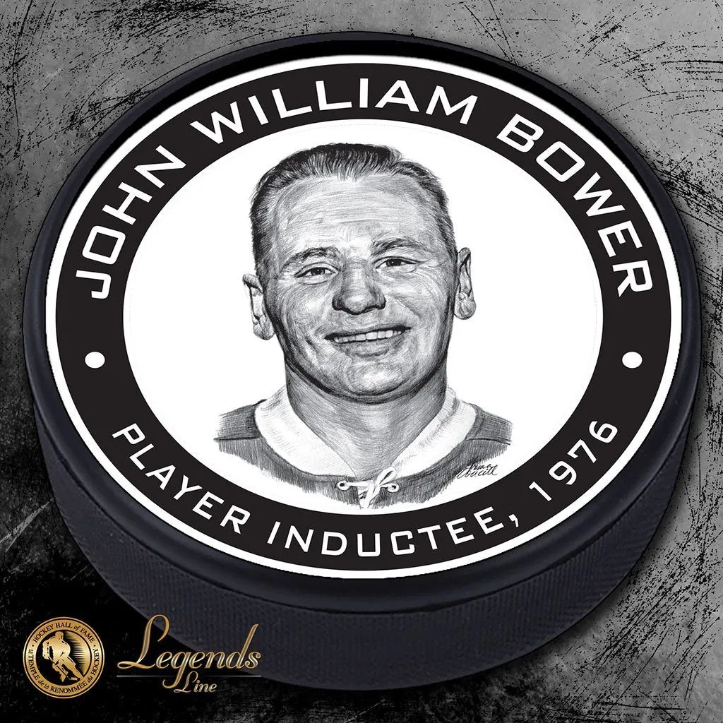 1976 Johnny Bower - NHL Legends Textured Puck