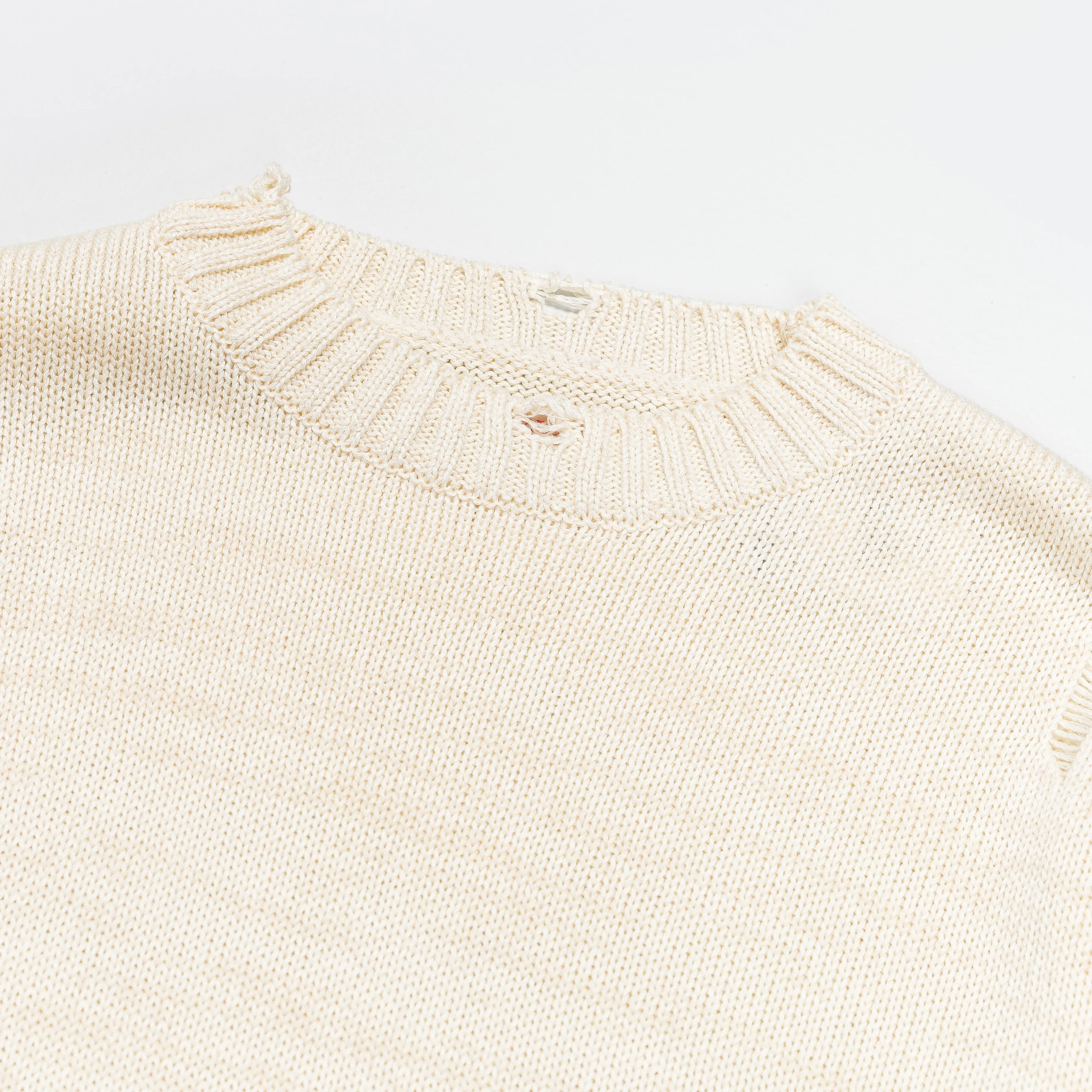 5G Cotton Knit HIPPIE SLEEVE Sweater - Ecru