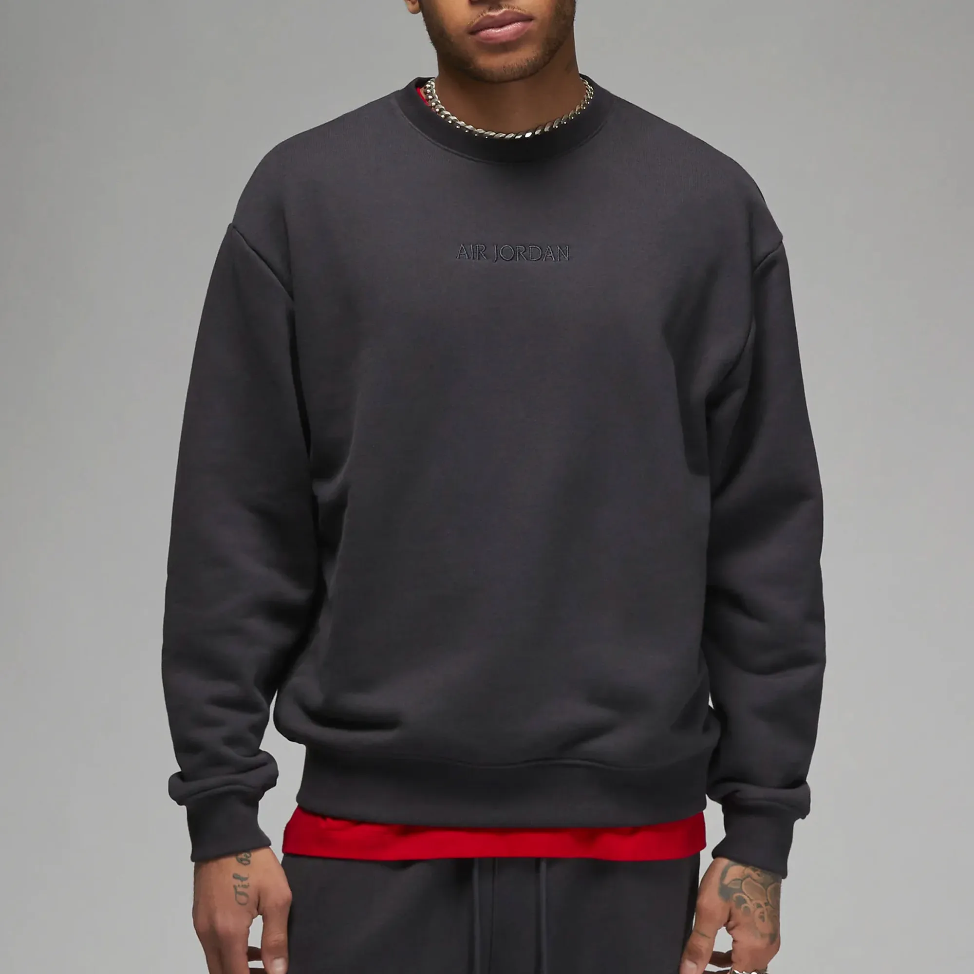 Air Jordan Mens Wordmark Fleece Crewneck