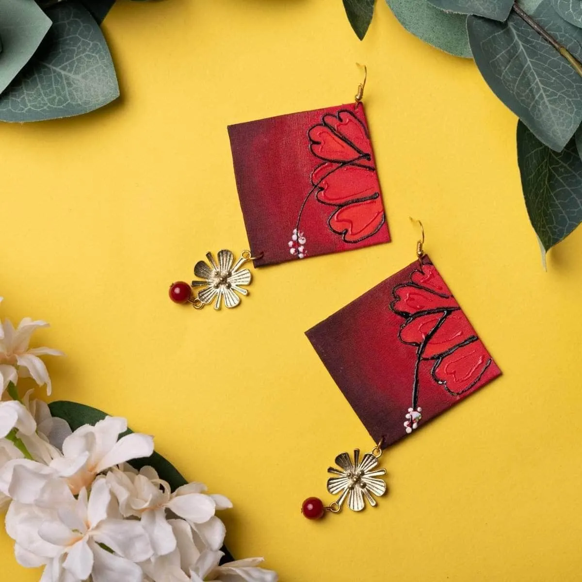 Amod Handpainted Red (Earrings)