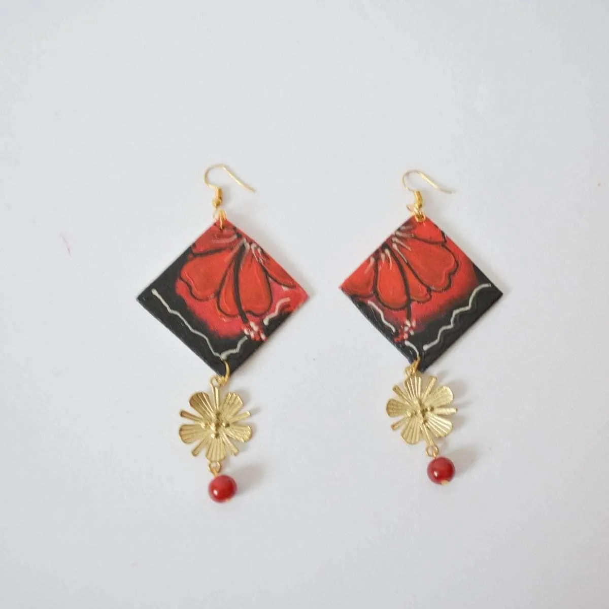 Amod Handpainted Red (Earrings)