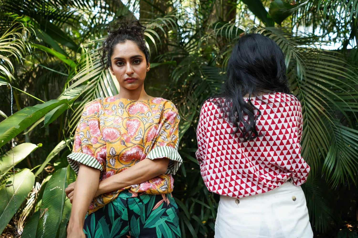 Anya Block Printed Top -Tuscany Yellow