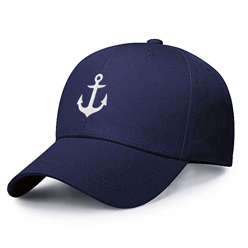 AshoreShop Neat Nautical Cap with Embroidered Anchor