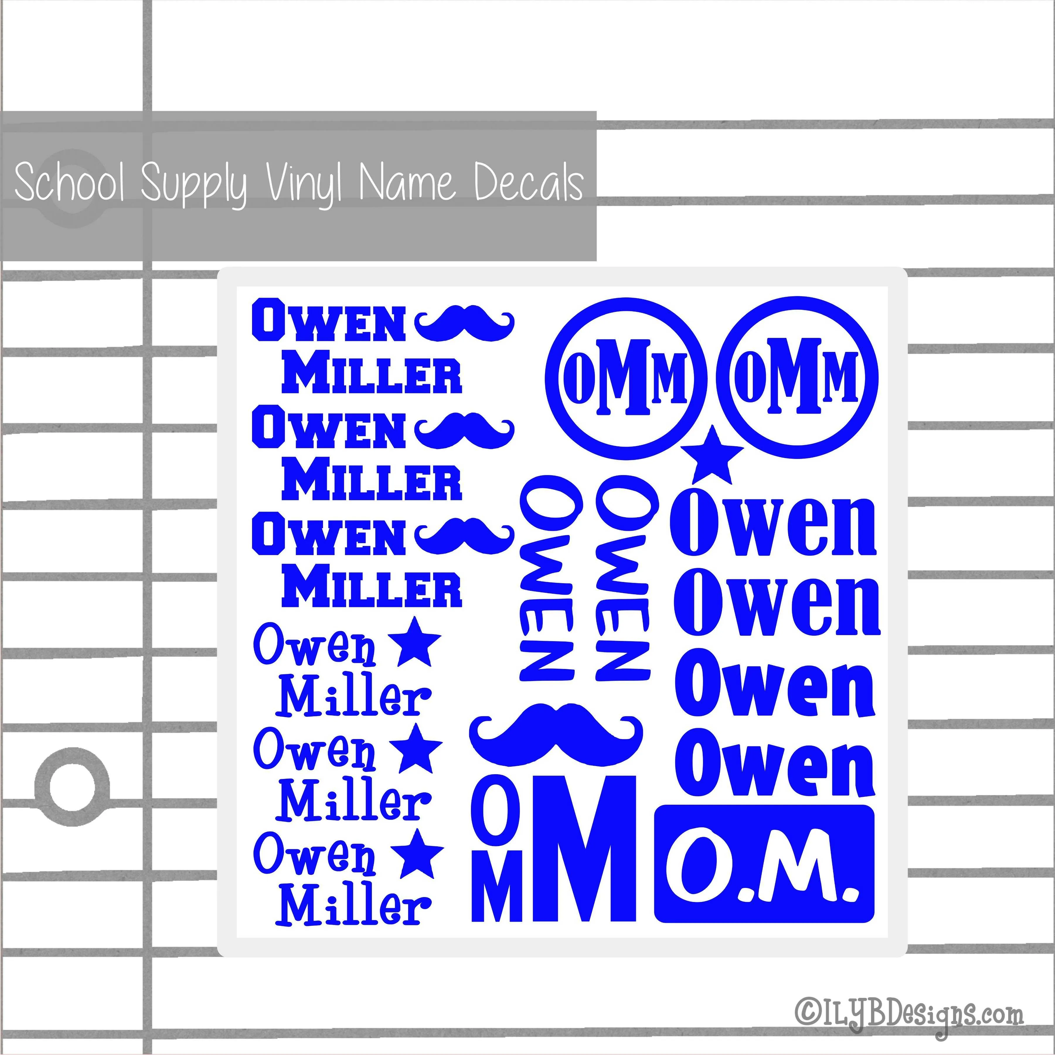 Back to School Name Labels - School Labels for Boys