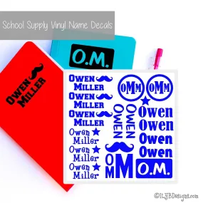 Back to School Name Labels - School Labels for Boys