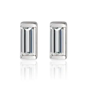 Baguette Moissanite Bar Set Stud Earrings