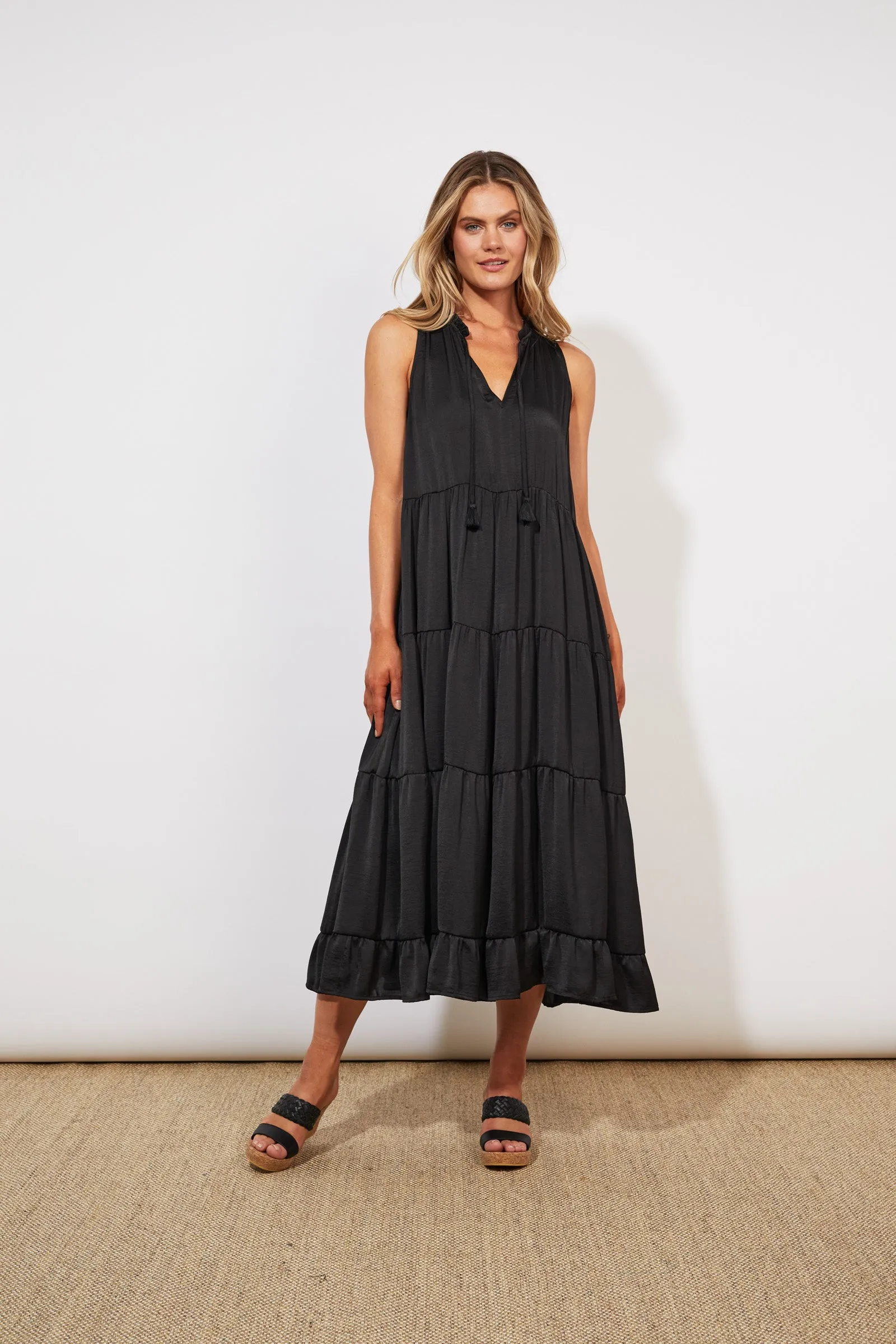 Barbados Tiered Maxi, Jet