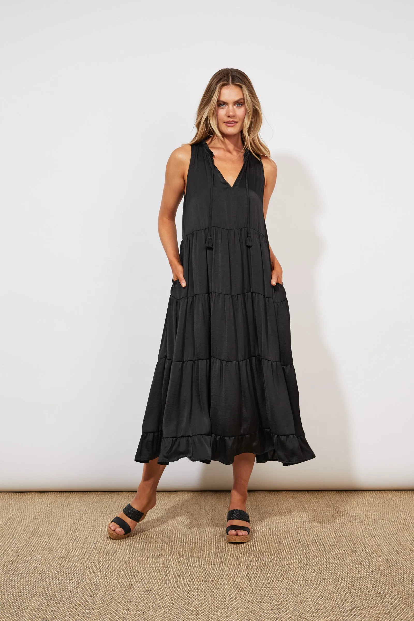 Barbados Tiered Maxi, Jet