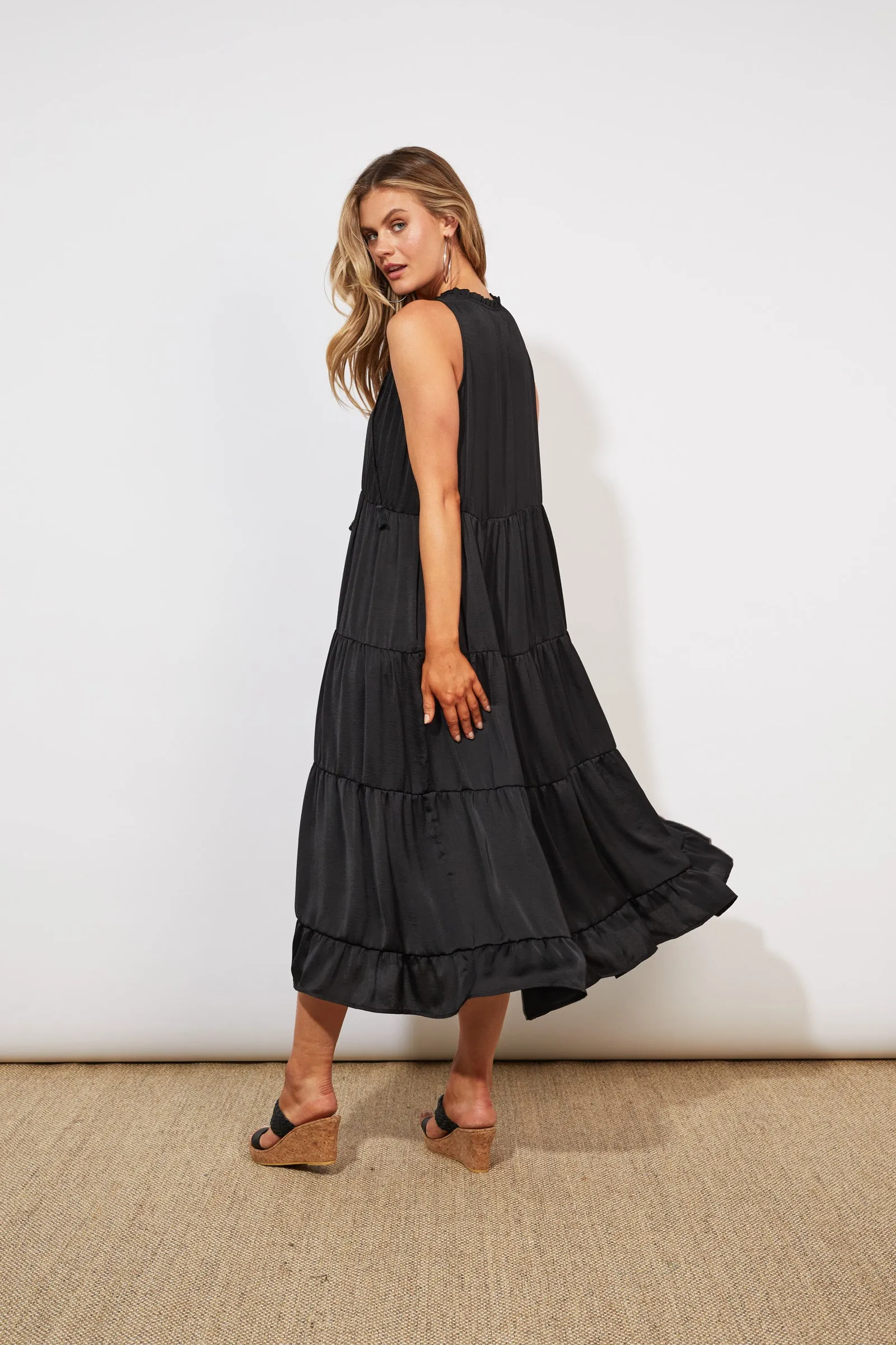 Barbados Tiered Maxi, Jet