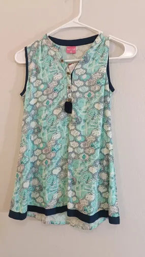 Beautiful Blue And Green Short Kurti For Girls