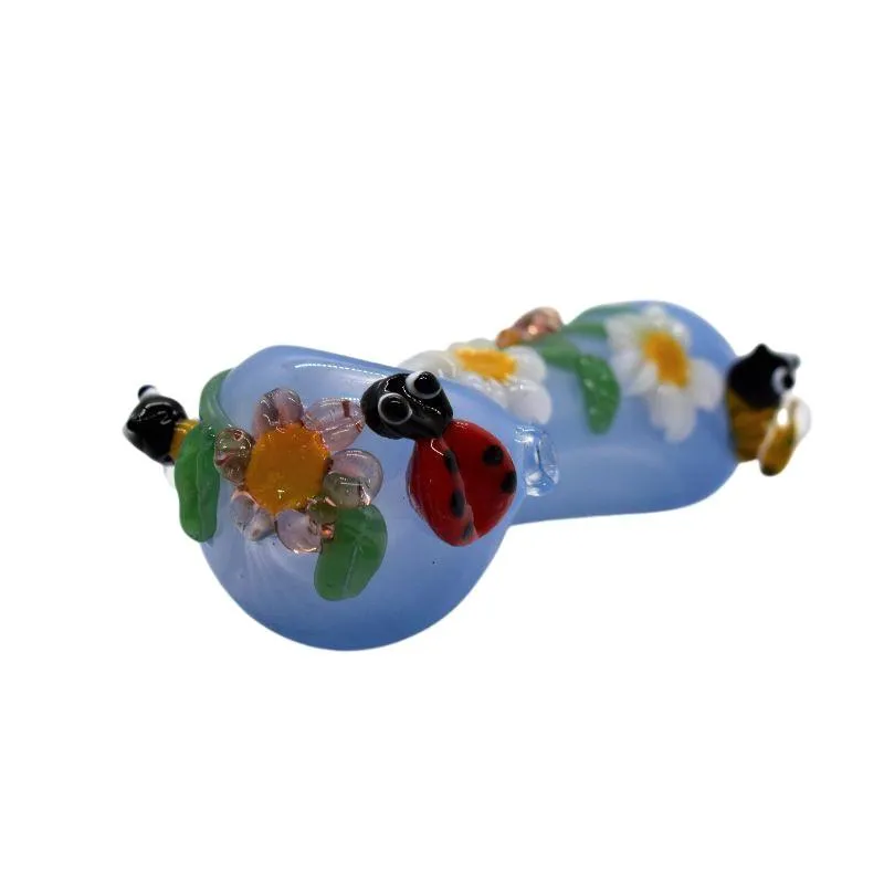 Bees & Flowers Hand Glass