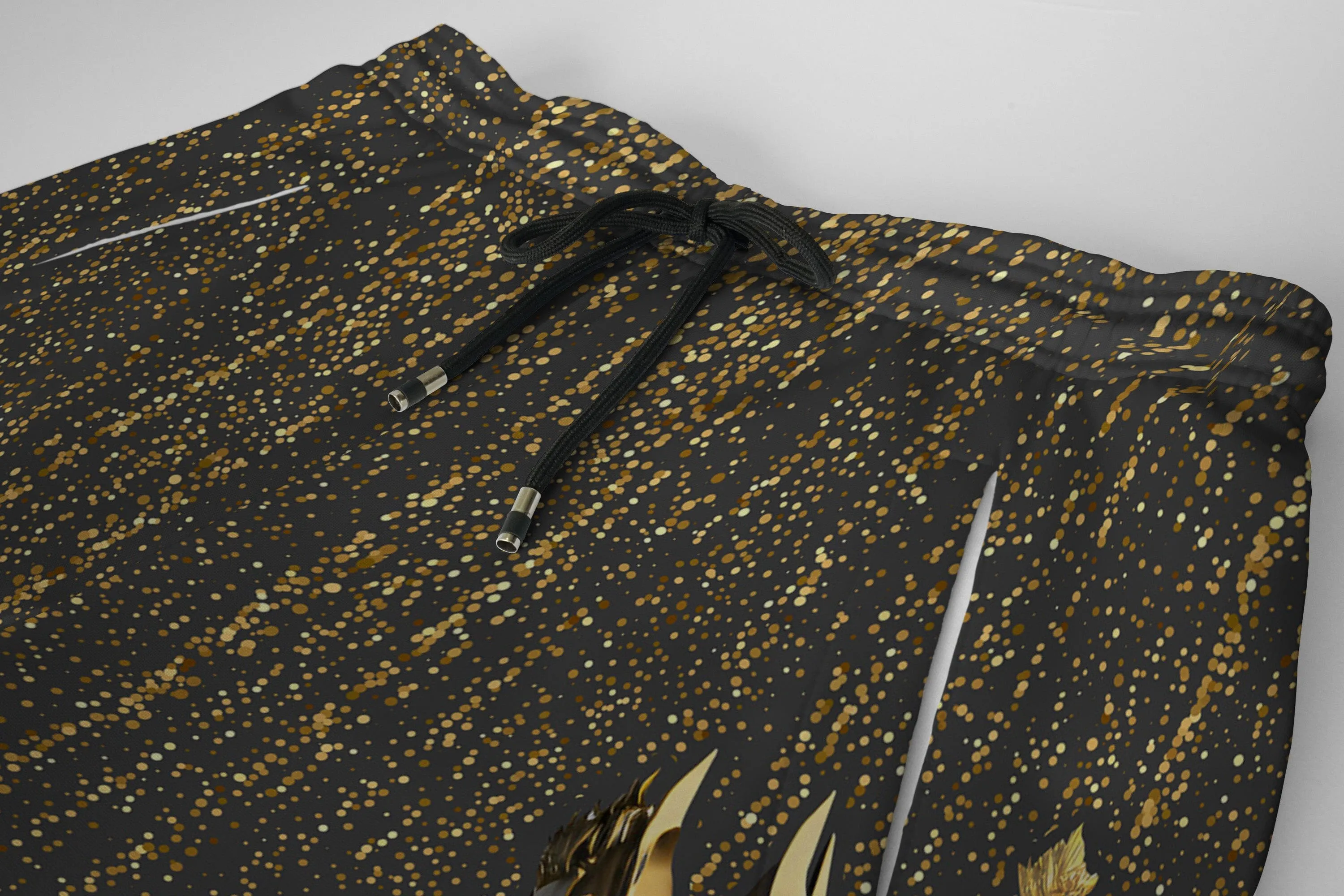 Black and Gold Lion Joggers