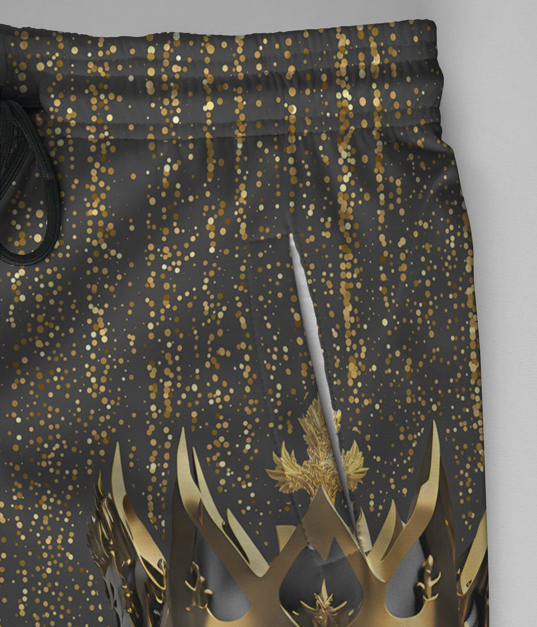 Black and Gold Lion Joggers