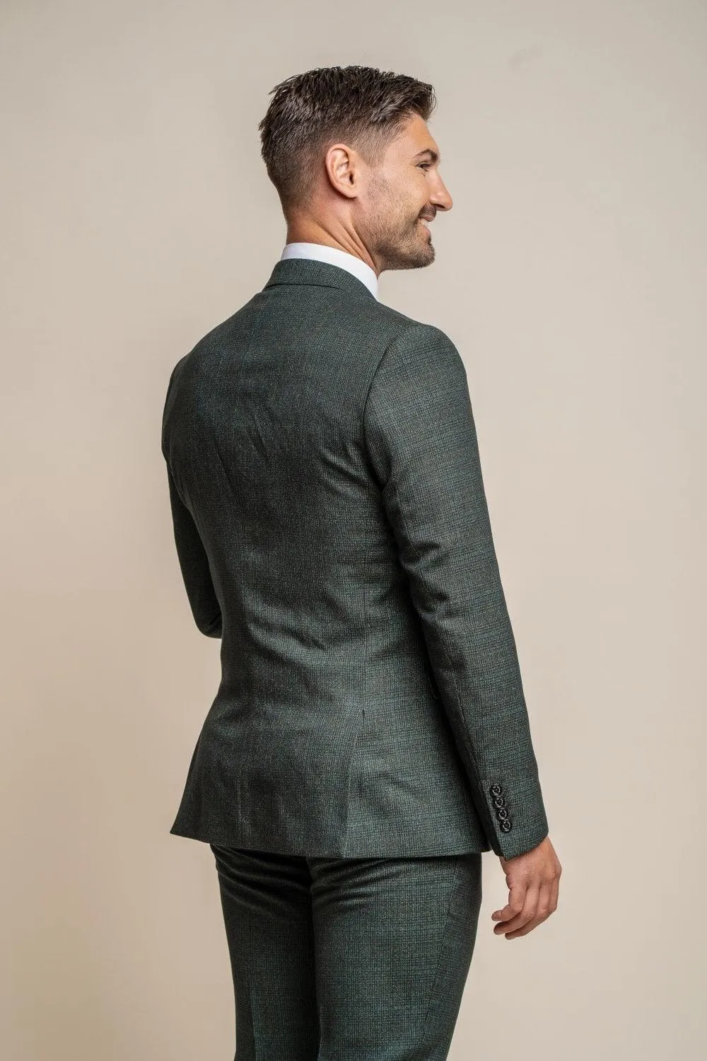 Caridi Olive Suit with Georgi Floral Waistcoat