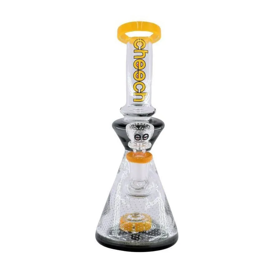 Cheech Glass Showerhead Perc Beaker Glass Bong 9"