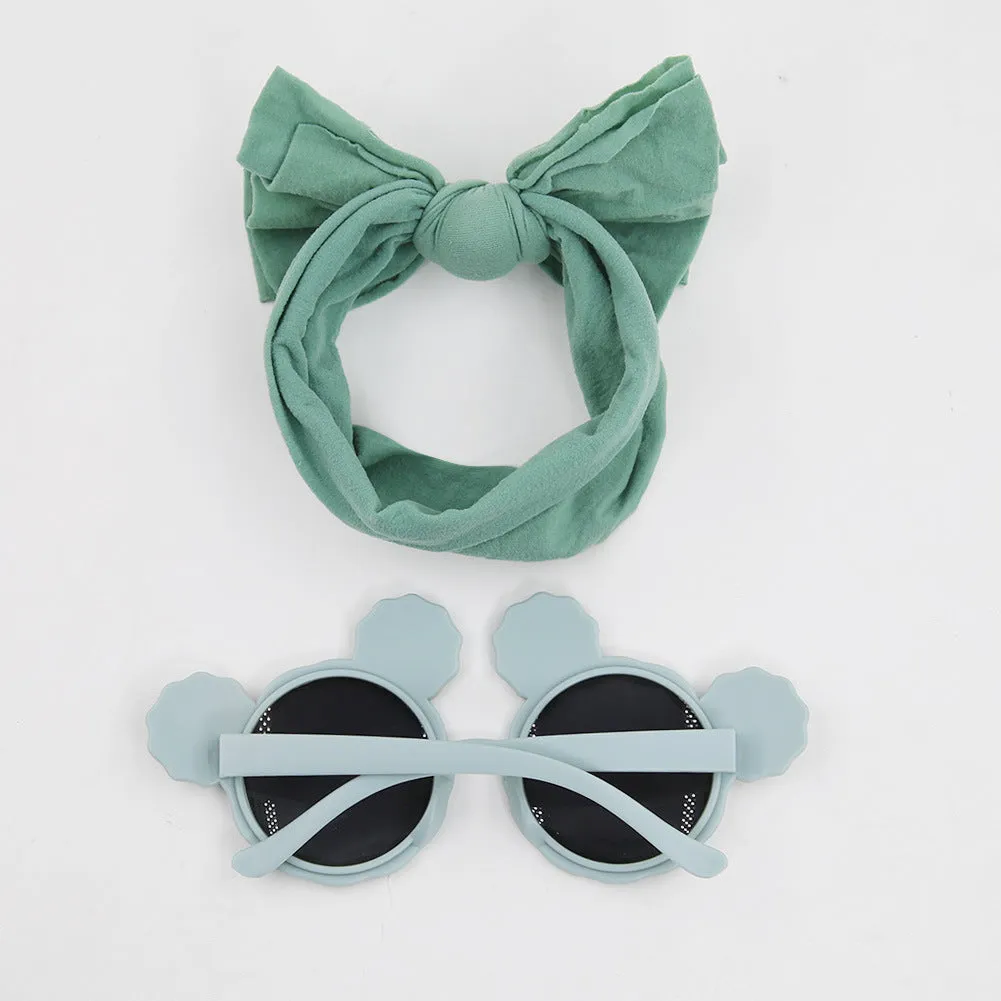 Children's Panda Sunglasses Hair Band Suit