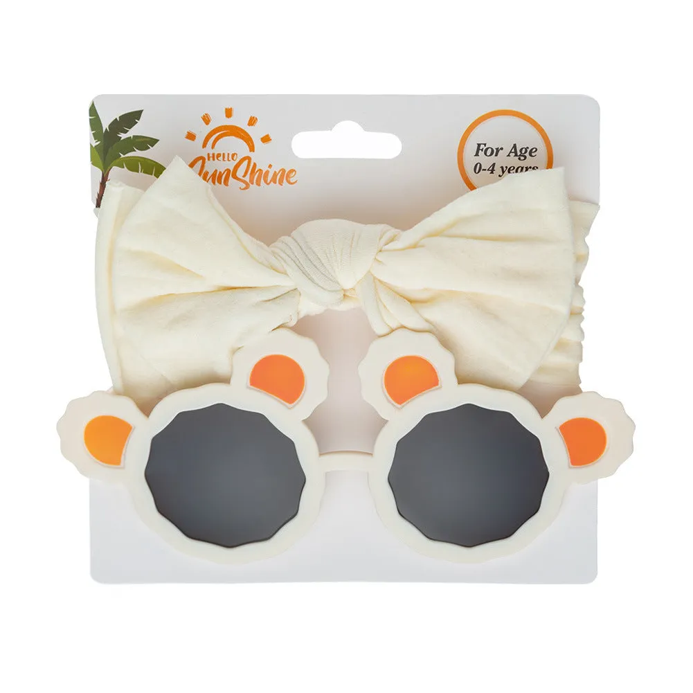 Children's Panda Sunglasses Hair Band Suit