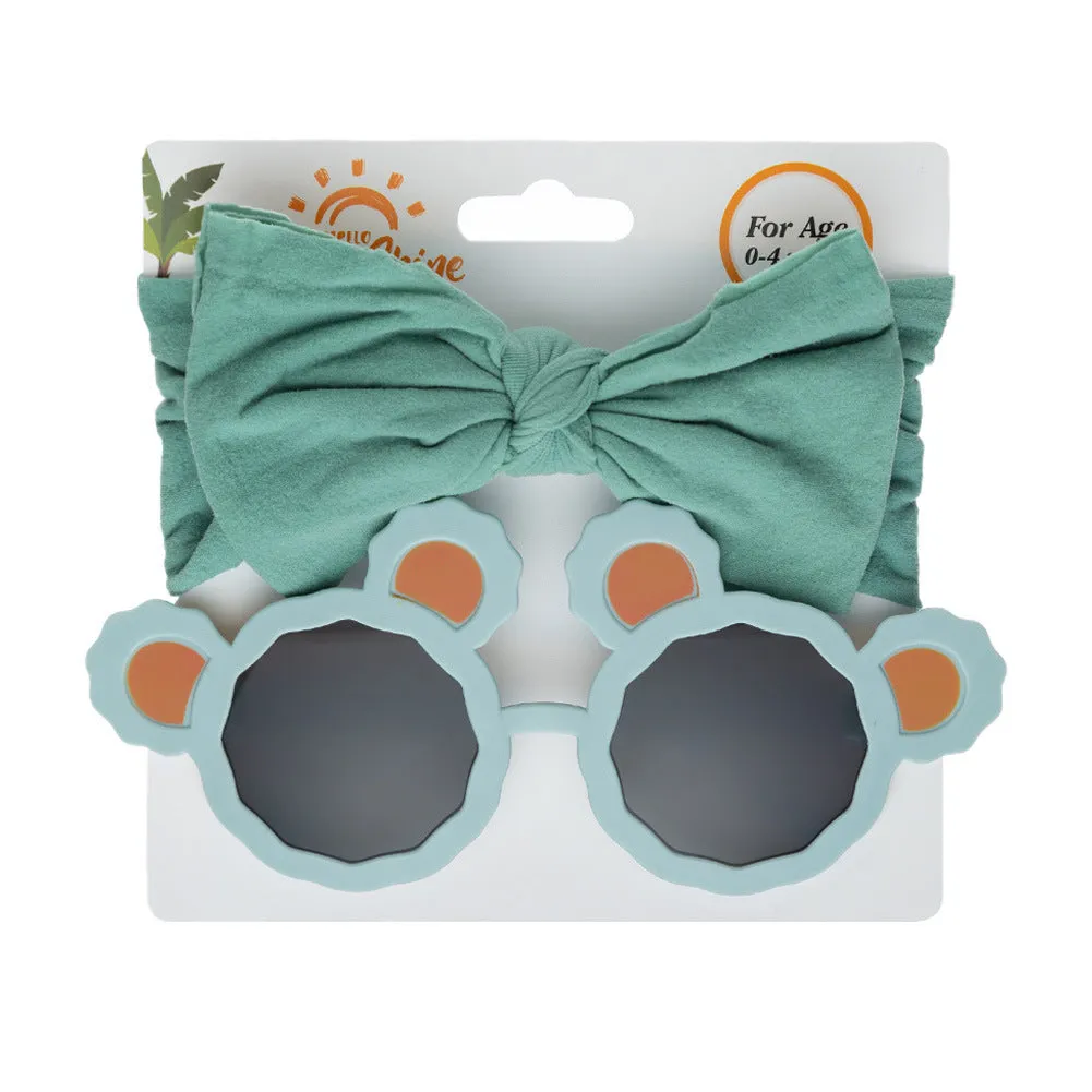 Children's Panda Sunglasses Hair Band Suit