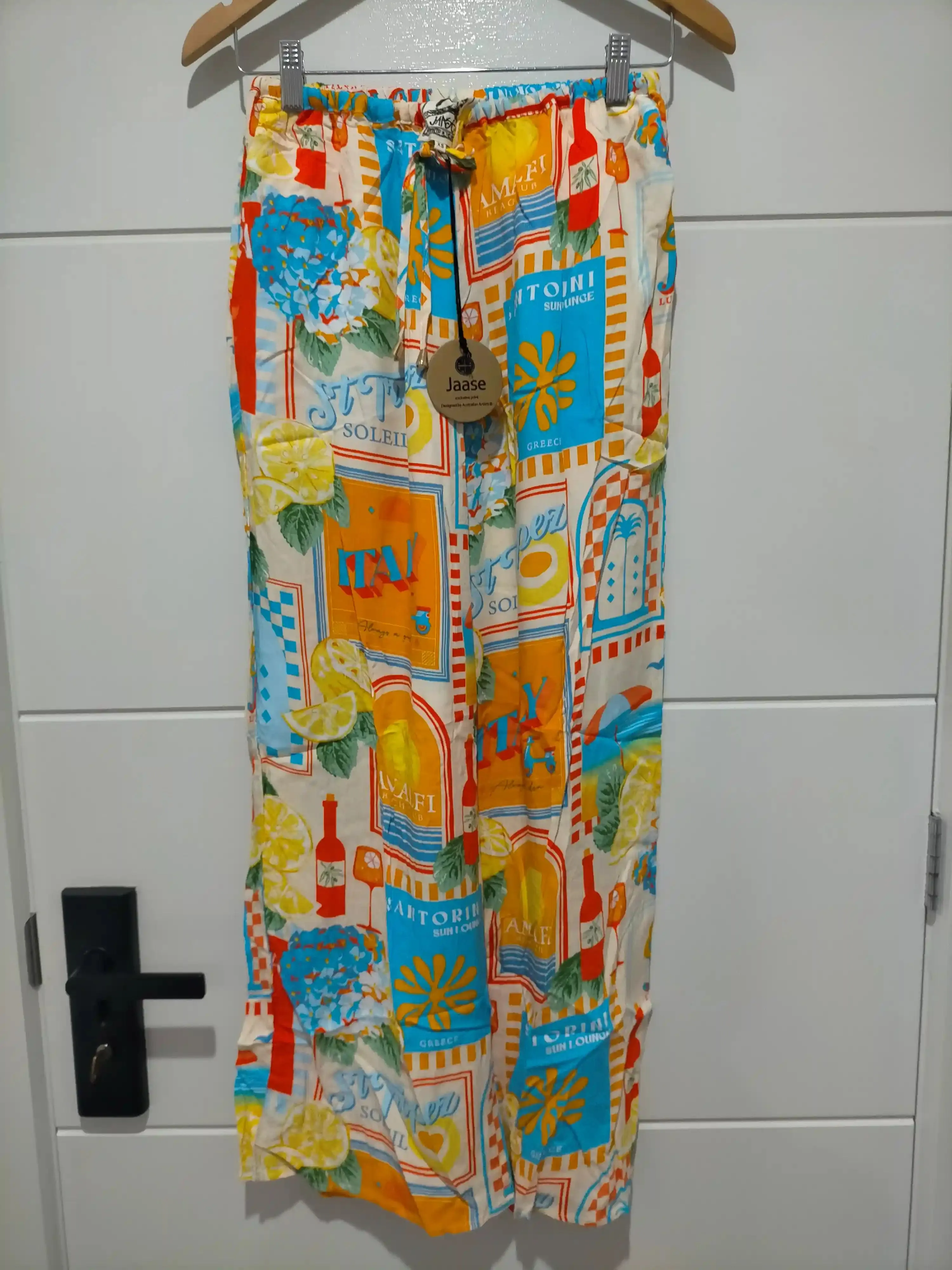 Cici Pants Sun Lounger print