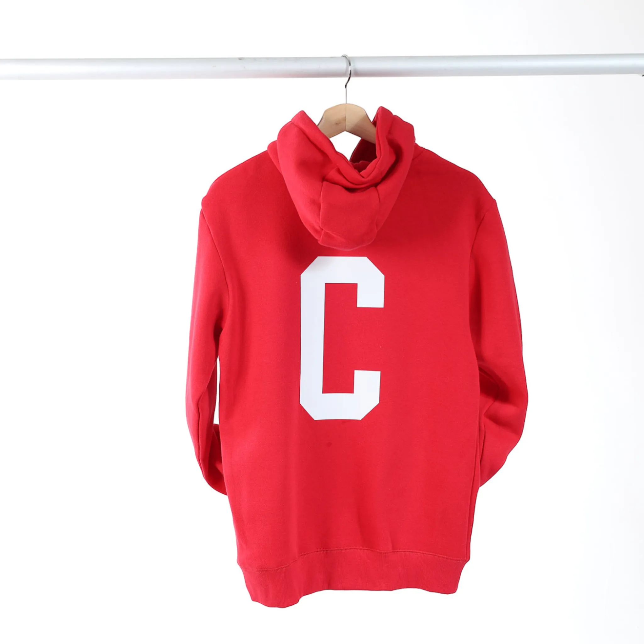 Classic Pull Over Hooded Sweat Jacket : Red