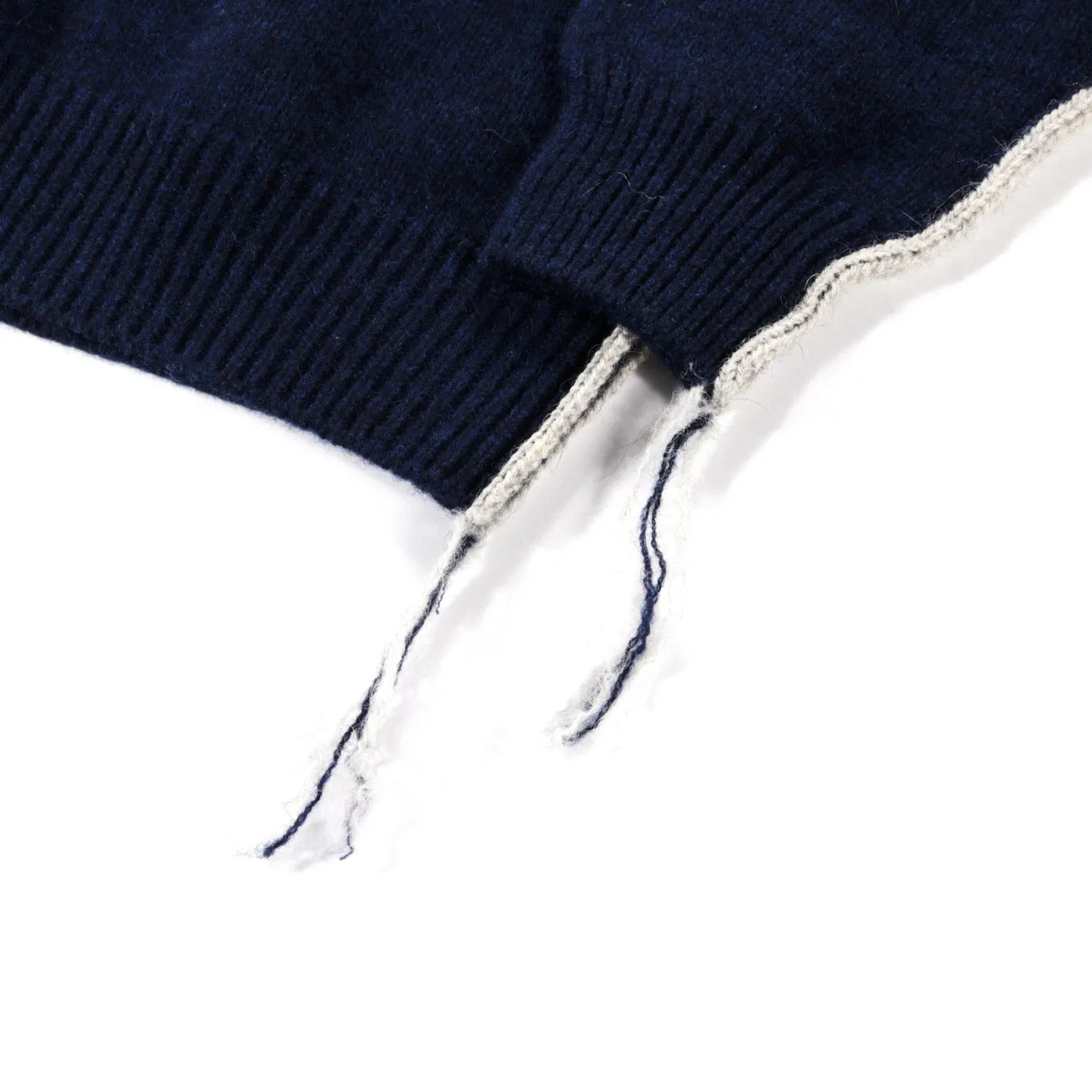 COMME DES GARCONS HOMME N007 WOOL SWEATER NAVY