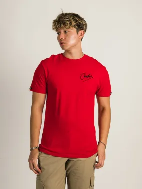 CROOKS & CASTLES CROOKS SCRIPT EMBROIDERED T-SHIRT