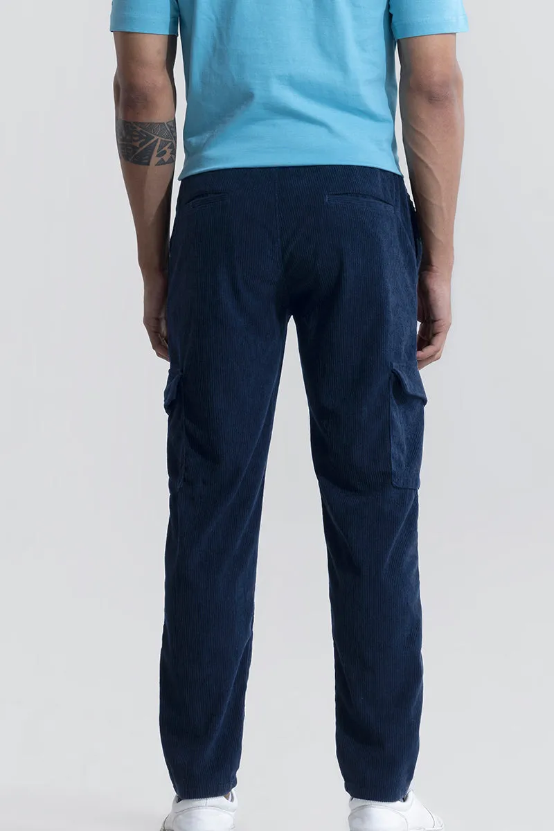 Cullin Navy Corduroy Cargo Pant