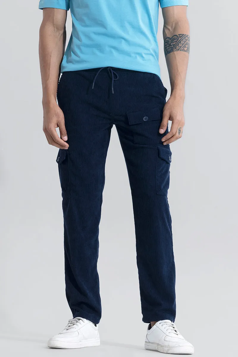 Cullin Navy Corduroy Cargo Pant