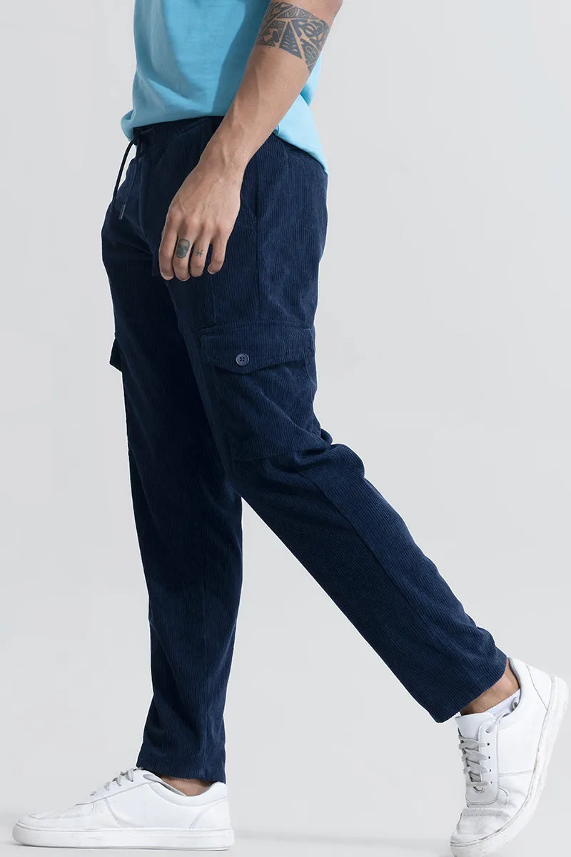 Cullin Navy Corduroy Cargo Pant