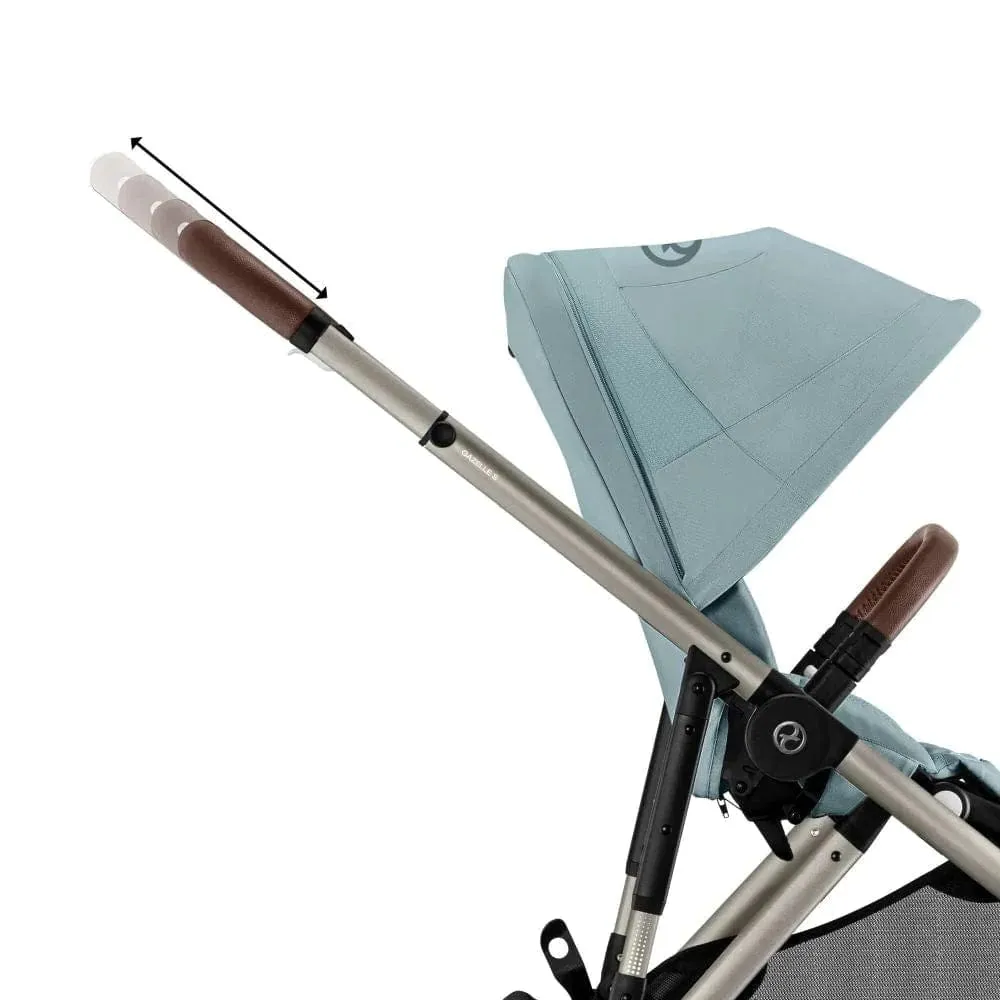 Cybex Gazelle S Twin Pushchair - Taupe / Sky Blue