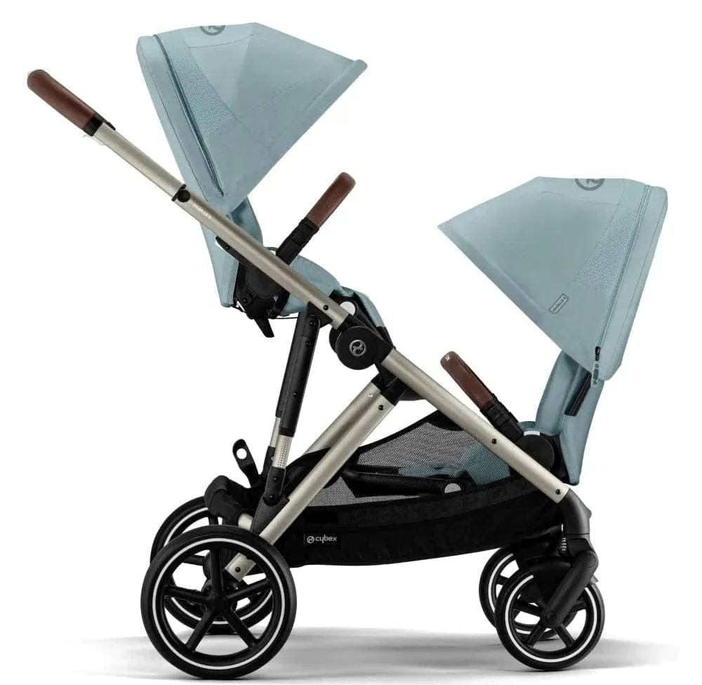 Cybex Gazelle S Twin Pushchair - Taupe / Sky Blue