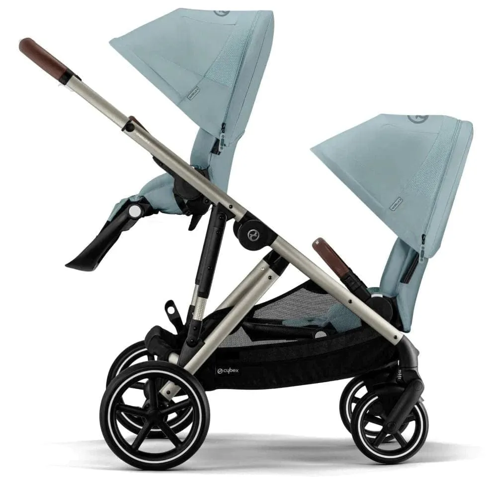 Cybex Gazelle S Twin Pushchair - Taupe / Sky Blue