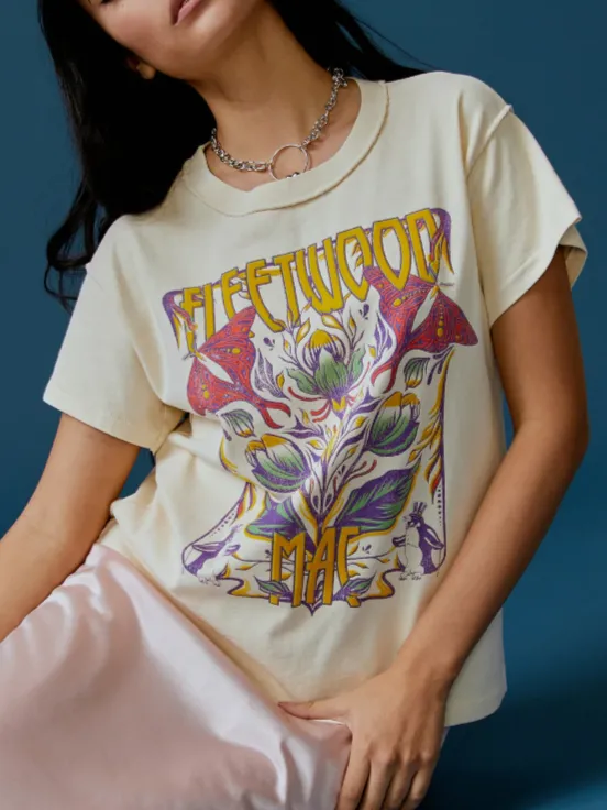 DAYDREAMER Fleetwood Mac Butterflies Reverse Girlfriend Tee