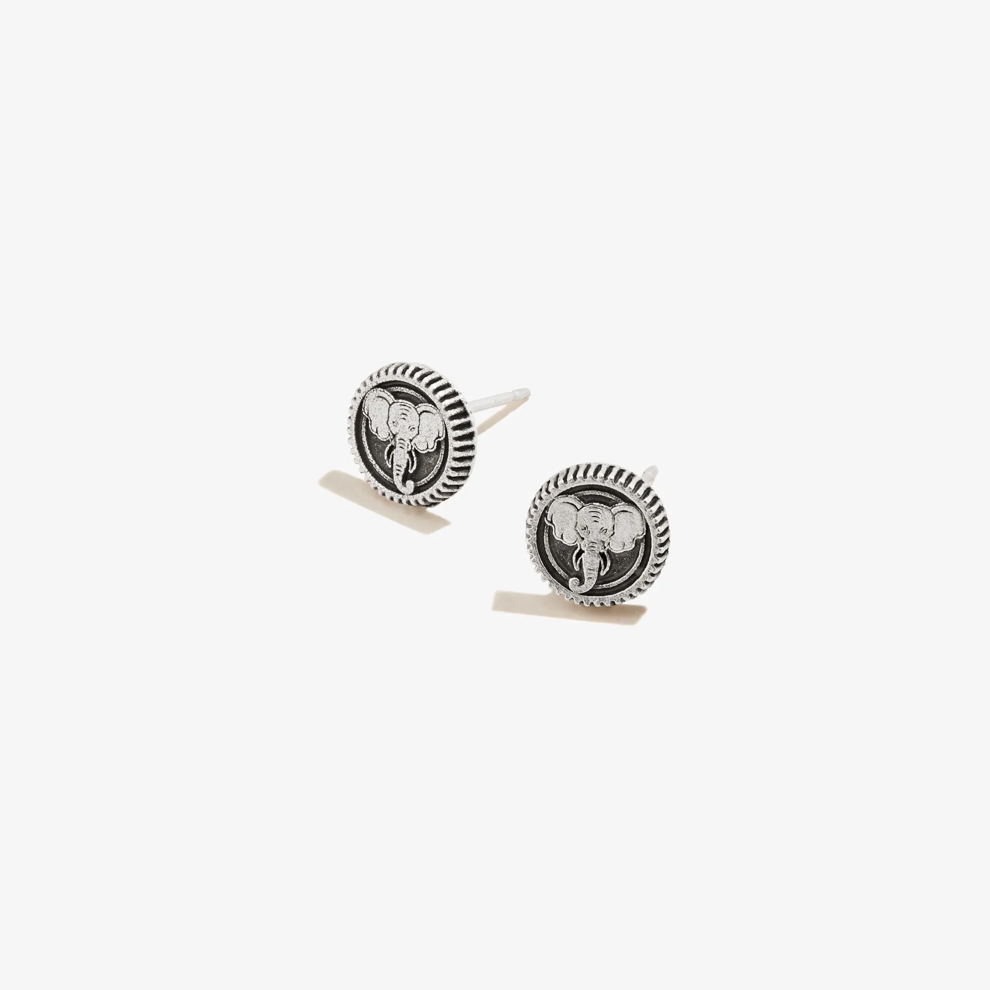 Elephant Embossed Stud Earrings