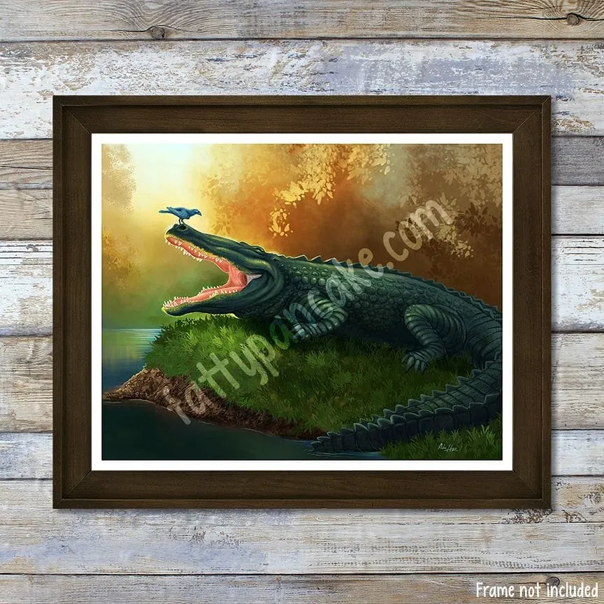 Gator Grins Alligator Art Print