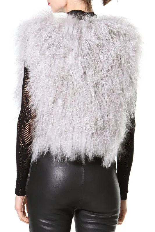 Genuine Mongolian Lamb Fur Vest