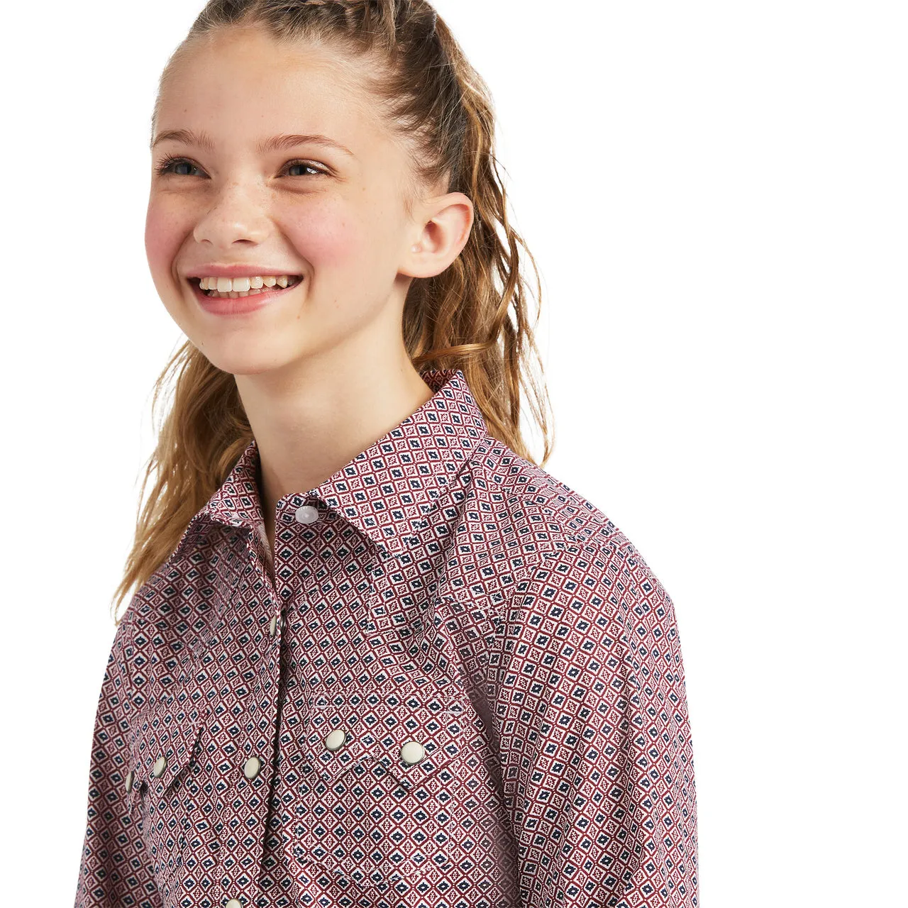 Girl's Ariat R.E.A.L. Mosiac Long Sleeve Western Snap Shirt