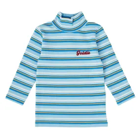 Goldie And Ace Embroidered Skivvy - Sky Stripe