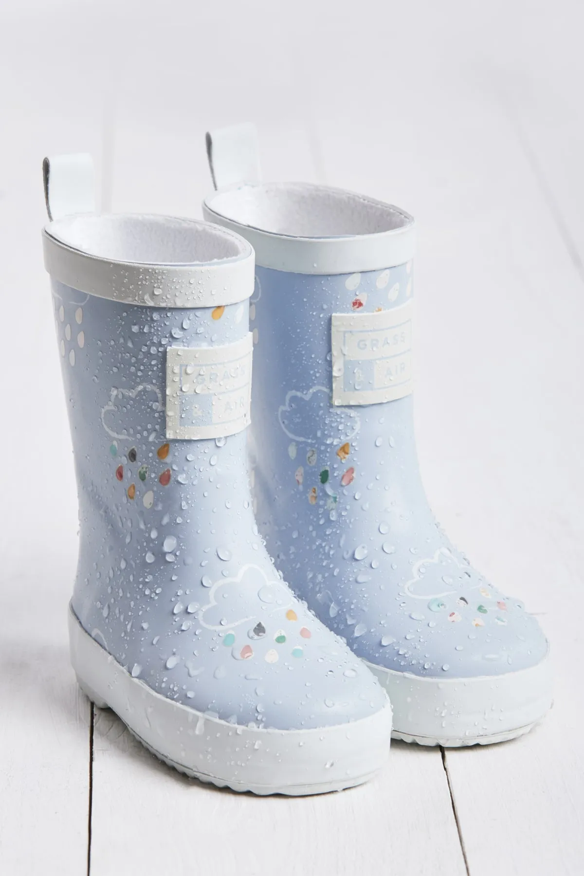 GRASS & AIR - Infant Colour Changing Wellies in Baby Blue