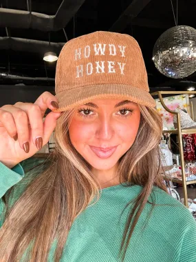 Howdy Honey Embroidered Corded Hat