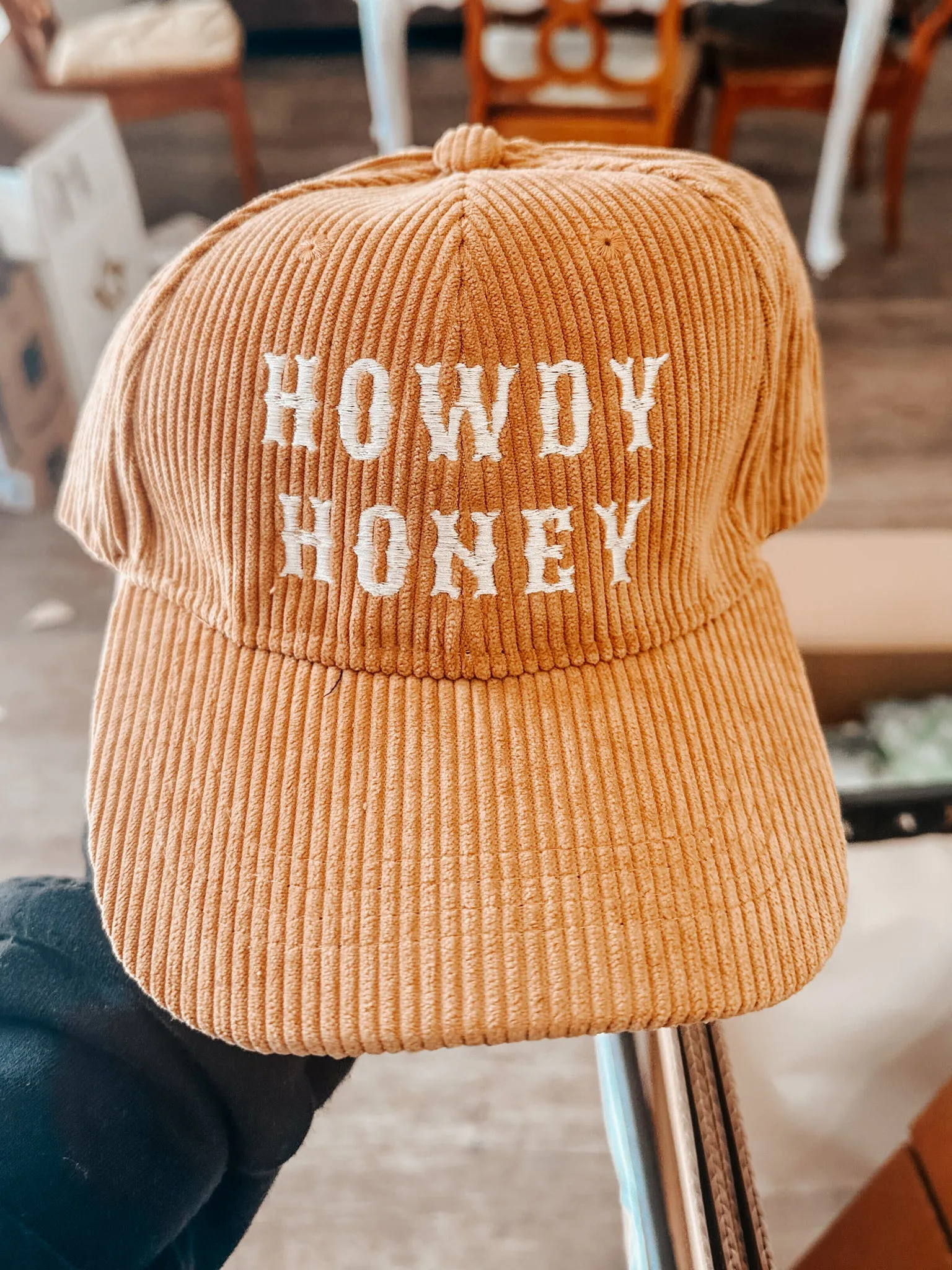 Howdy Honey Embroidered Corded Hat