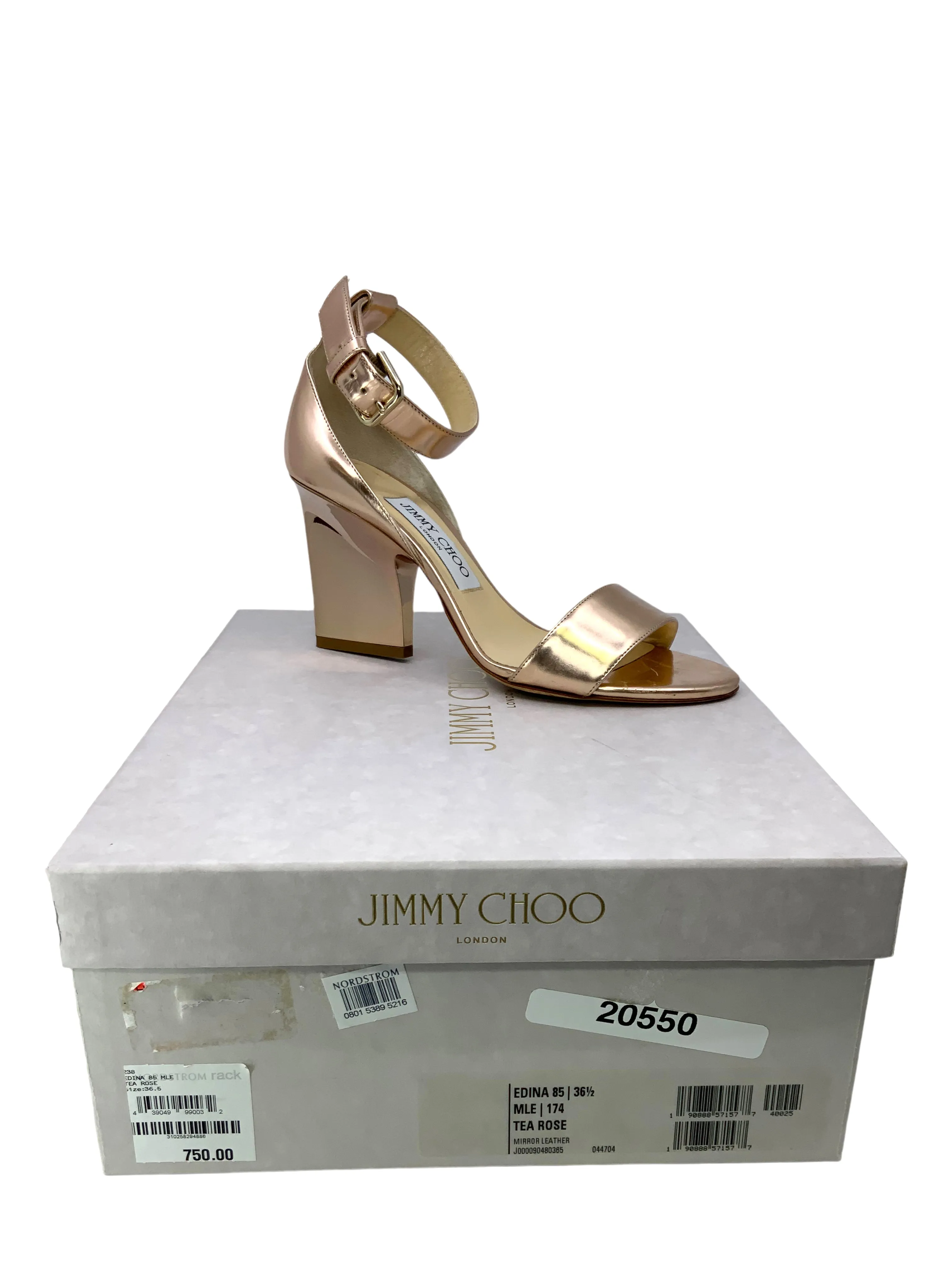 Jimmy Choo Edina 85 Ankle Strap Sandals Size 6.5