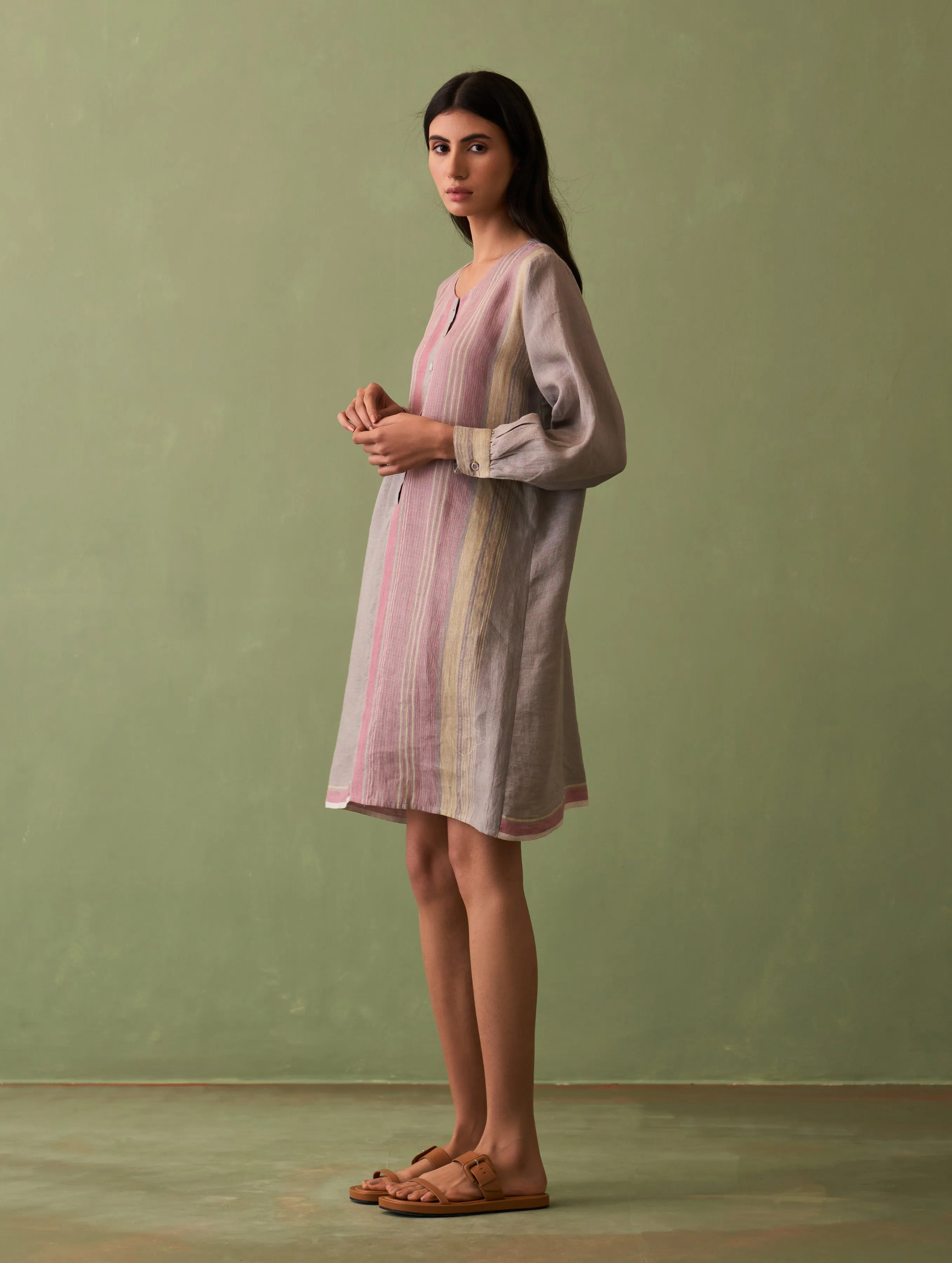 Kari Linen Dress - Ash