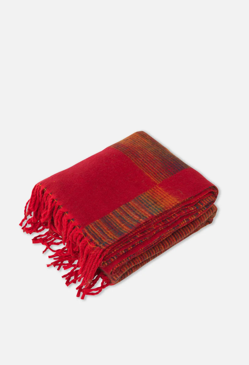 Kathmandu Wool Throw / Red Multi