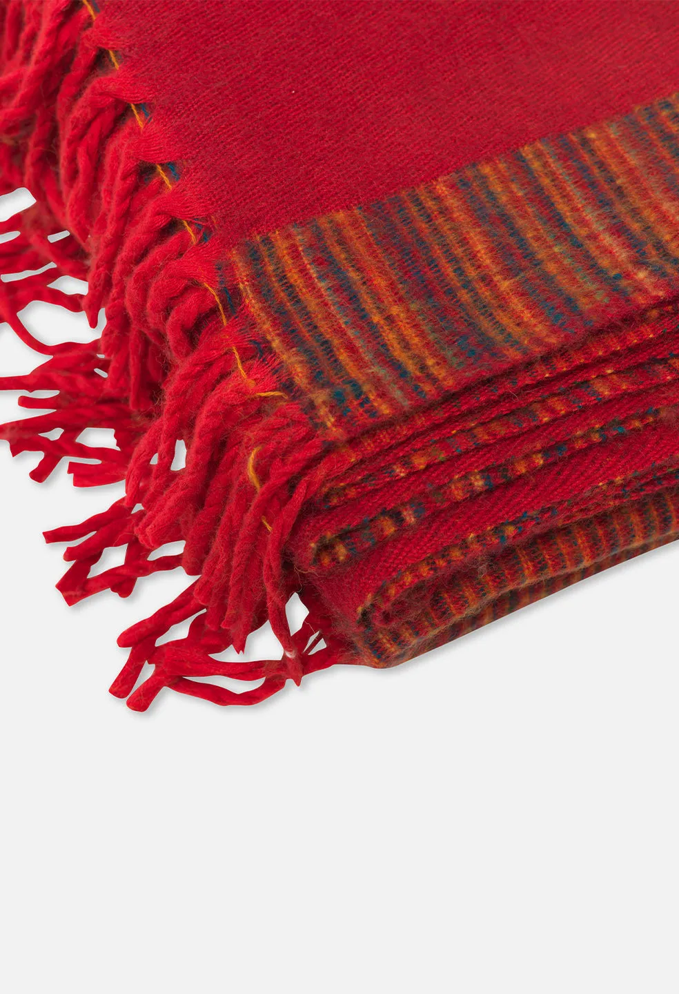 Kathmandu Wool Throw / Red Multi