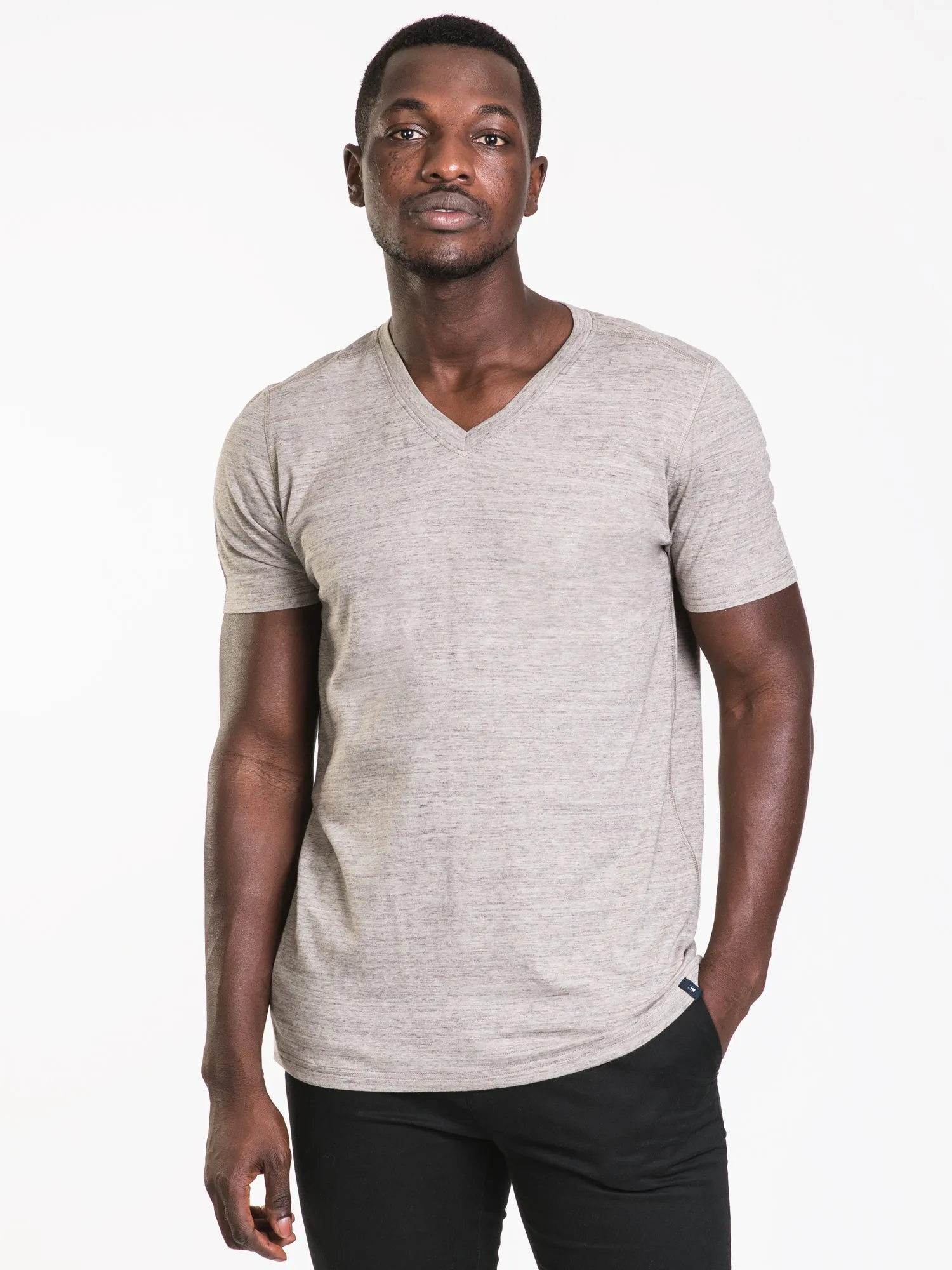 KOLBY SIG MELANGE V-NECK TEE - CLEARANCE